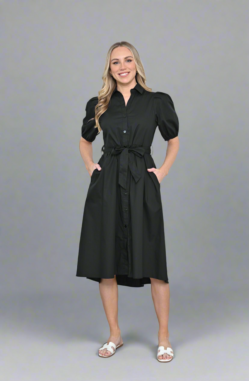 Black Tie Midi Dress