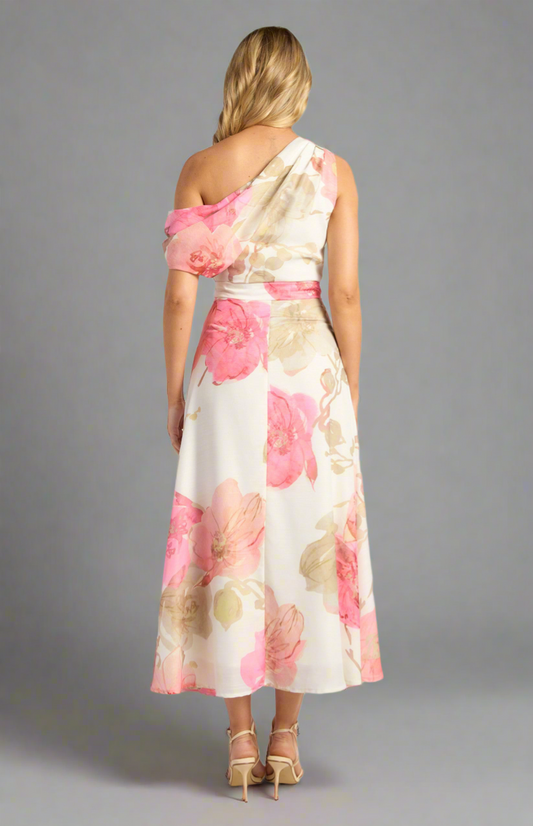 Linen Floral Print Dress