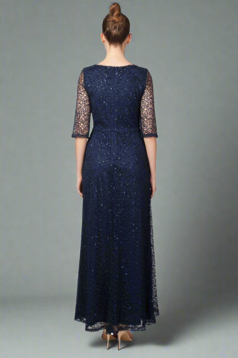 224436 Navy Lace Gown