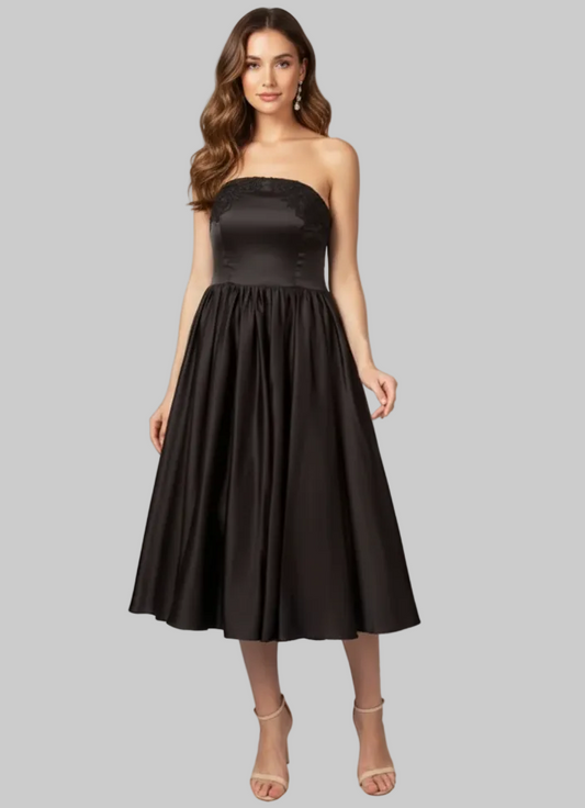 225207 Strapless Midi Dress