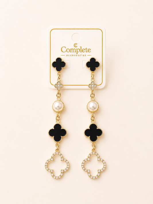 Midnight Clover Earrings