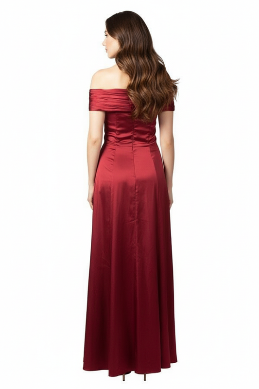 224431 Satin WINE Gown