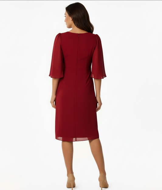 225327 Red cocktail dress