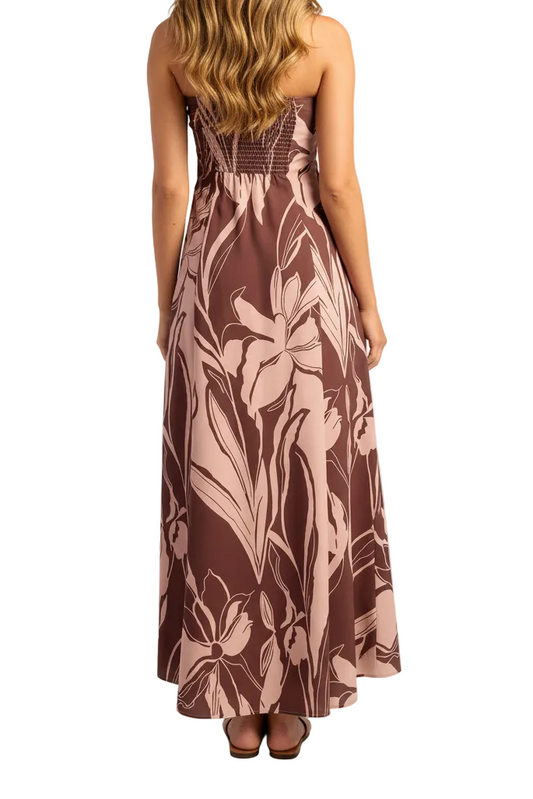 SDR1852A Chocolate Strapless Dress