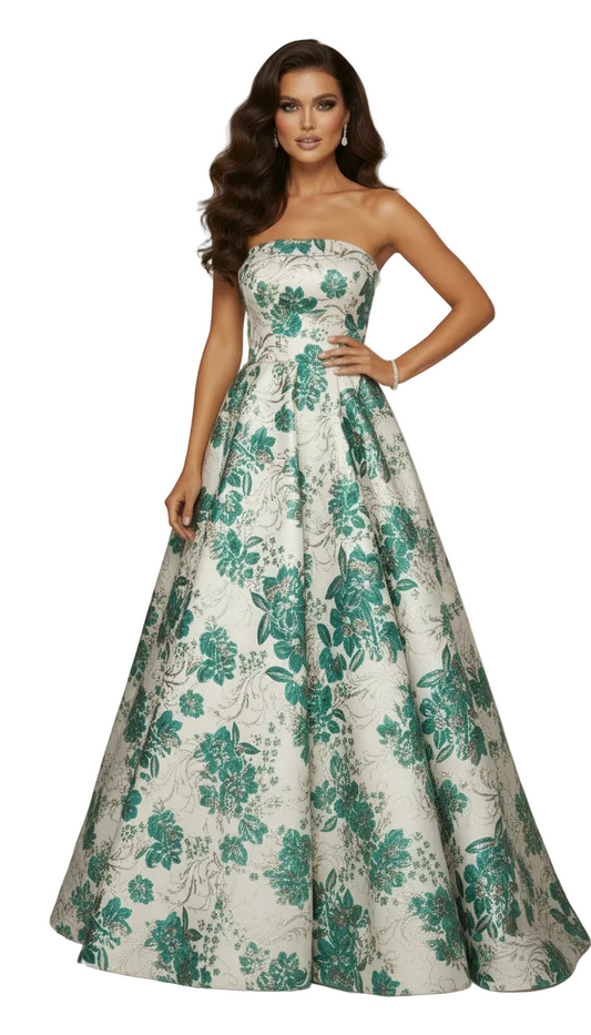 224411 Green Tinsel Dress