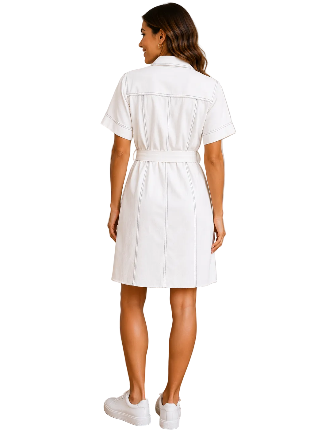 61765 White Essentials Dress