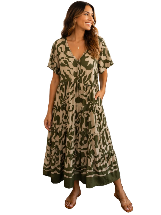 TCD31905 Front Tye Dress