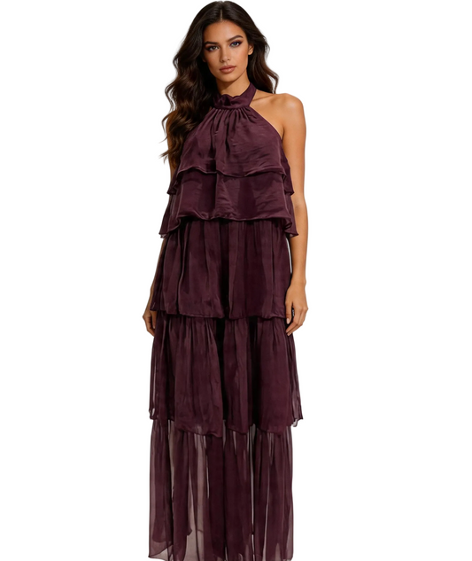 Halter Silk Dress