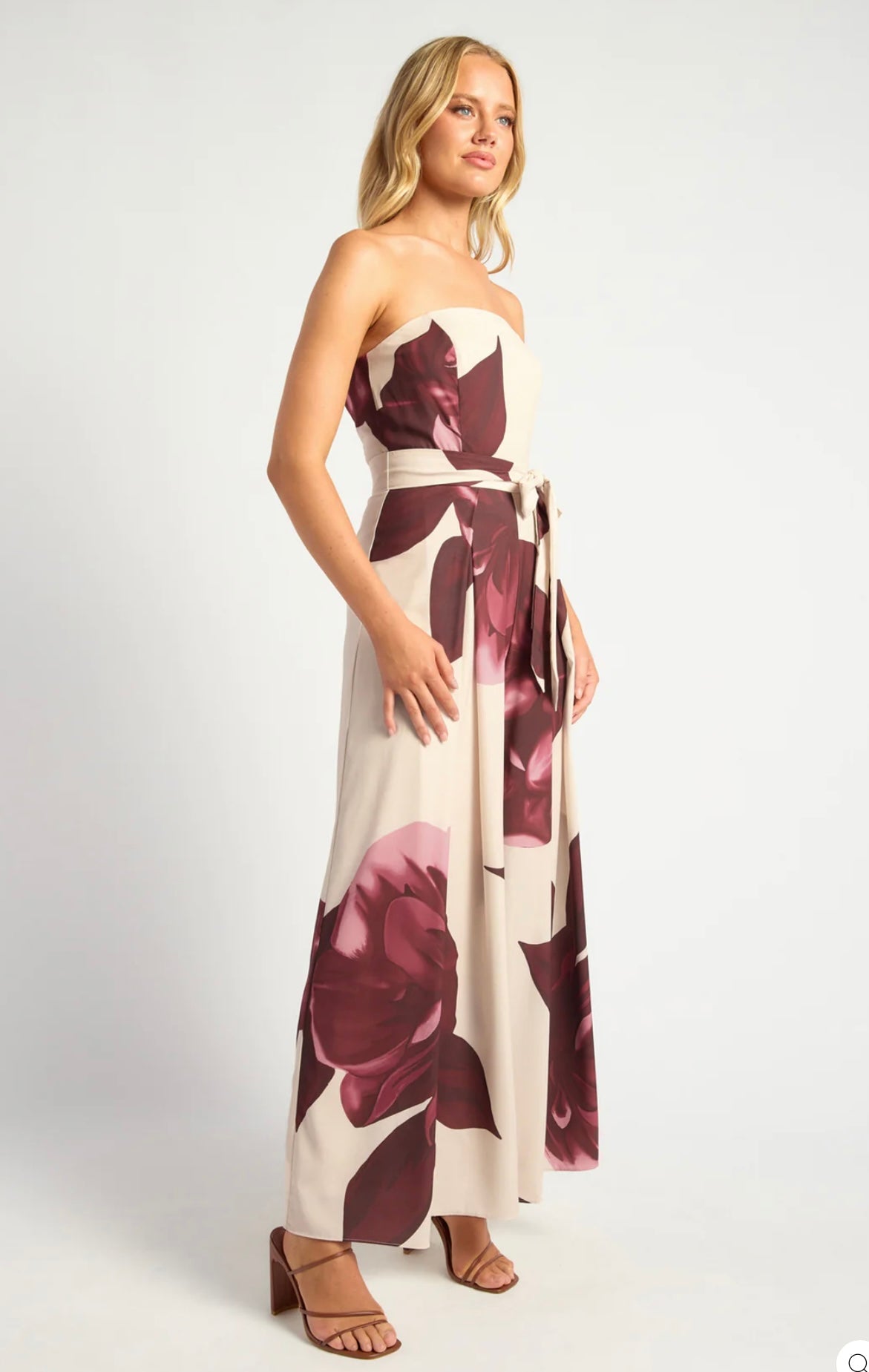Floral Strapless Jumpsuit