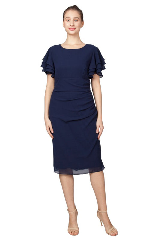 224202 ruffle sleeve dress