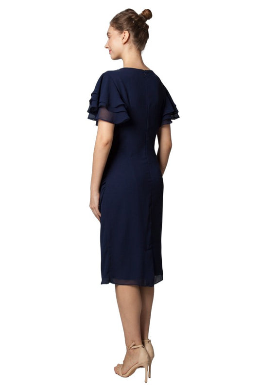 224202 ruffle sleeve dress