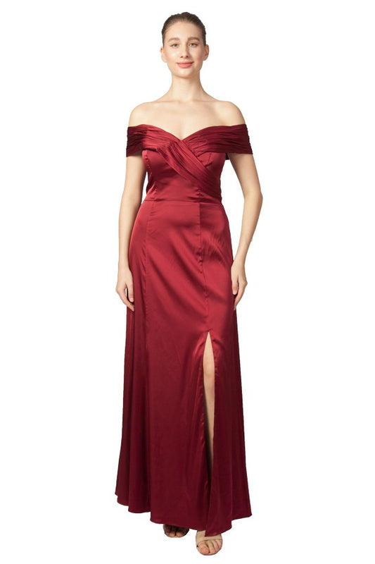 224431 Satin Off The Shoulder