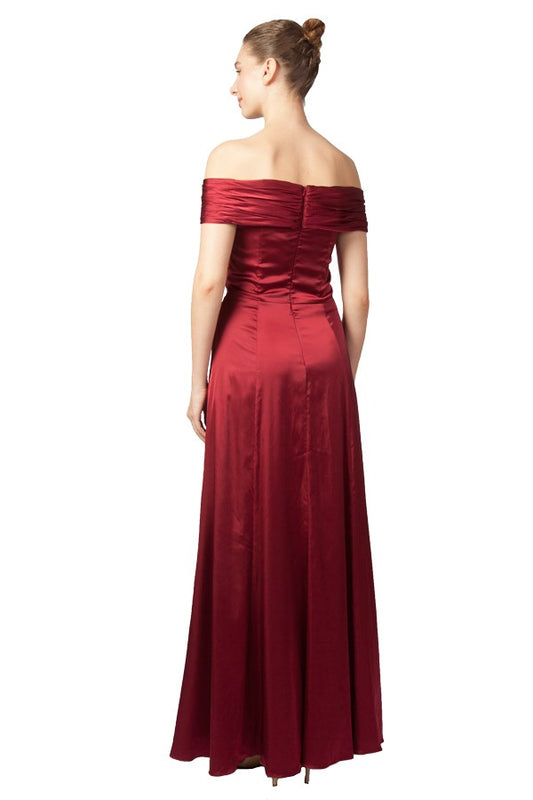 224431 Satin Off The Shoulder