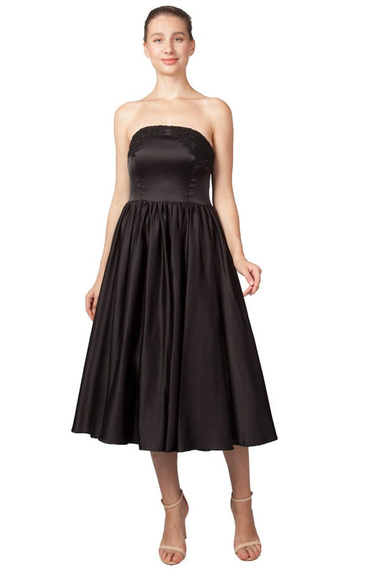 225207 Strapless Midi Dress