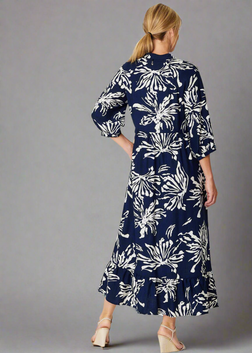 Florence Patch Dress Navy