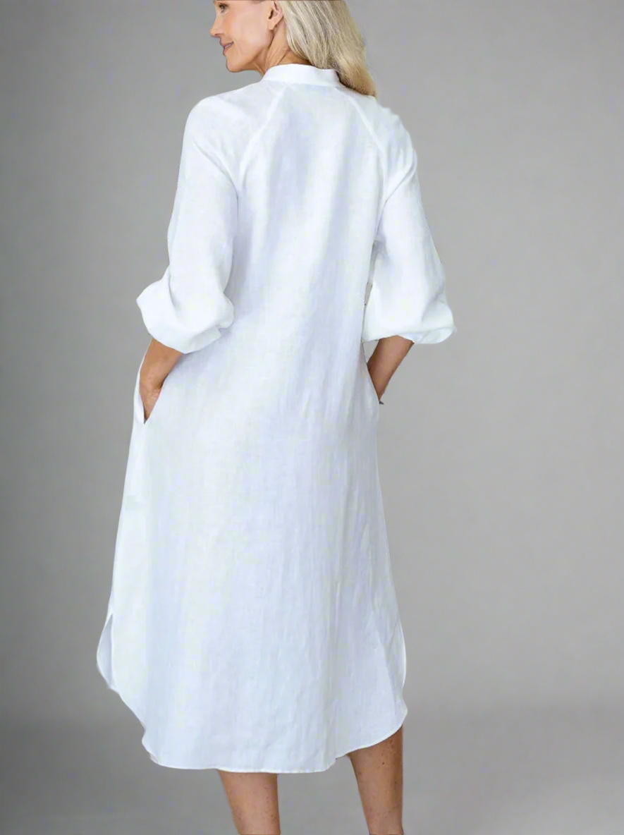 White Linen Maxi Dress
