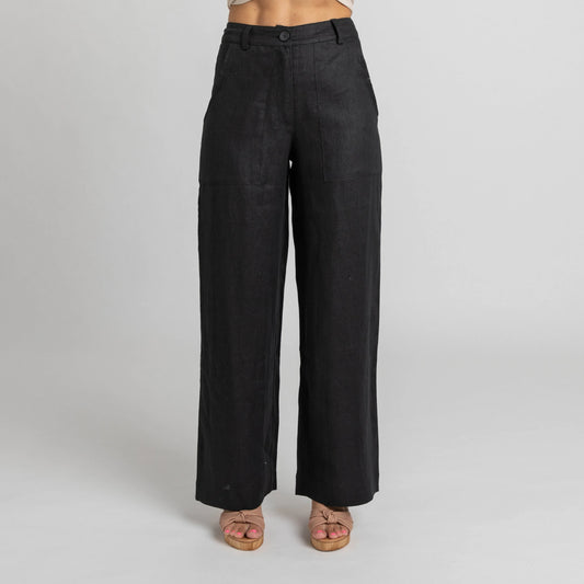 Black Linen Pant