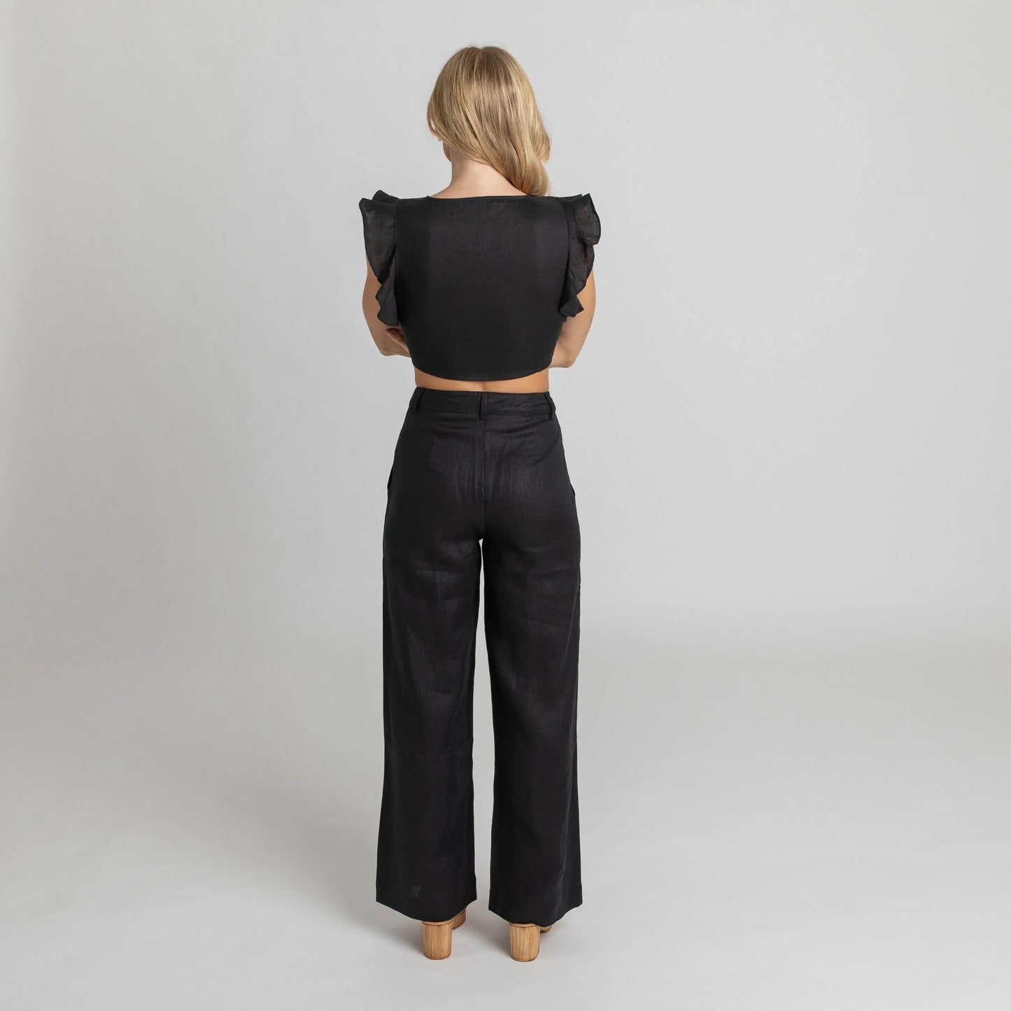Black Linen Pant