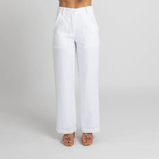 White Linen Pant