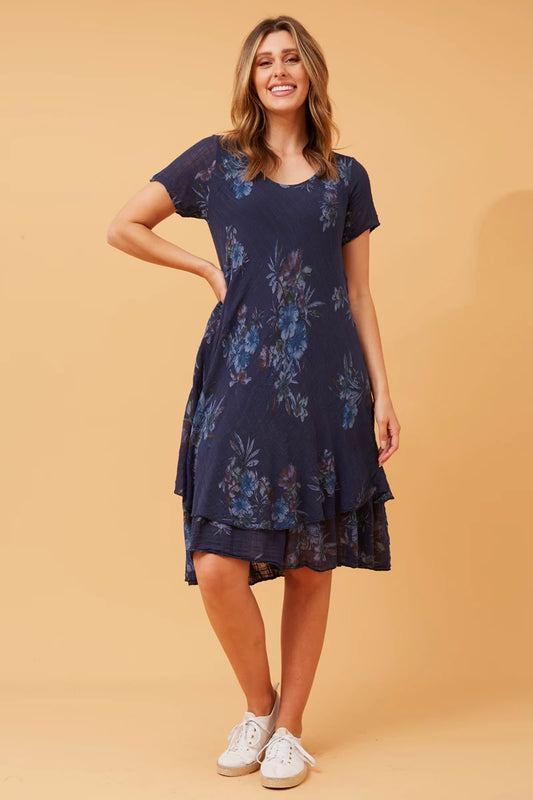Navy Double layer dress