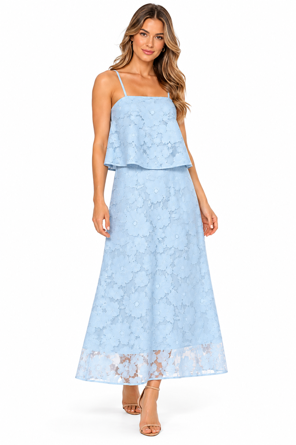 SDR1997 Blue Lace Dress