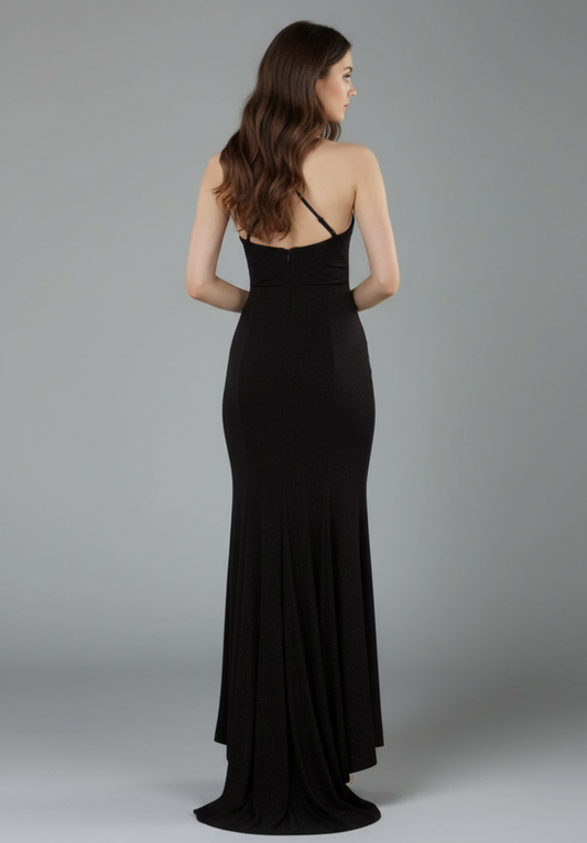 222471 Black Glitter Gown