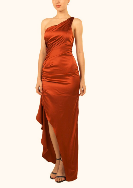 Sally Satin long Copper