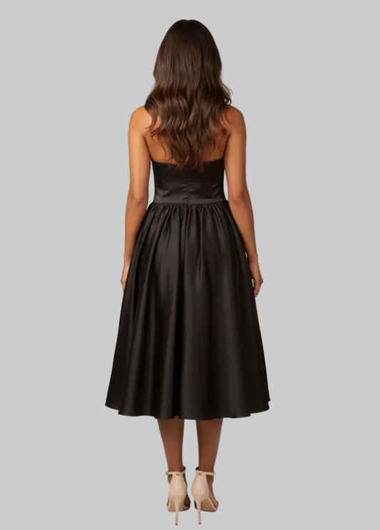 225207 Strapless Midi Dress