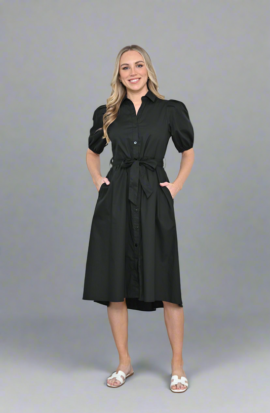 Black Tie Midi Dress