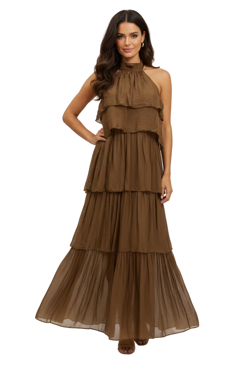 Halter Silk Dress