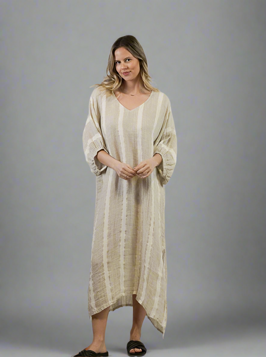 White and Gold Kaftan