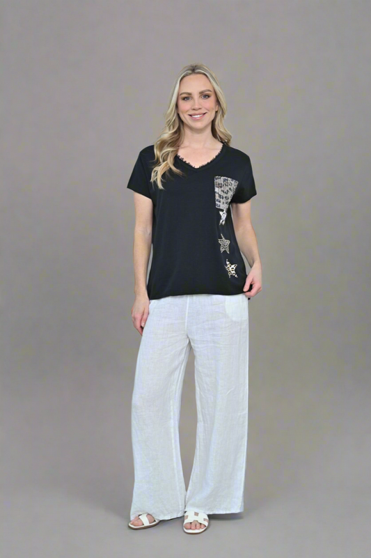 Sequin pocket Top