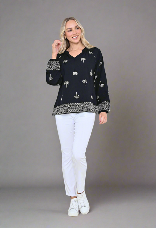 Long Sleeve Plan Top