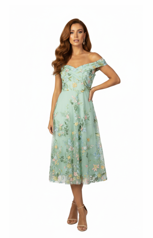225485 Mint A-line Dress