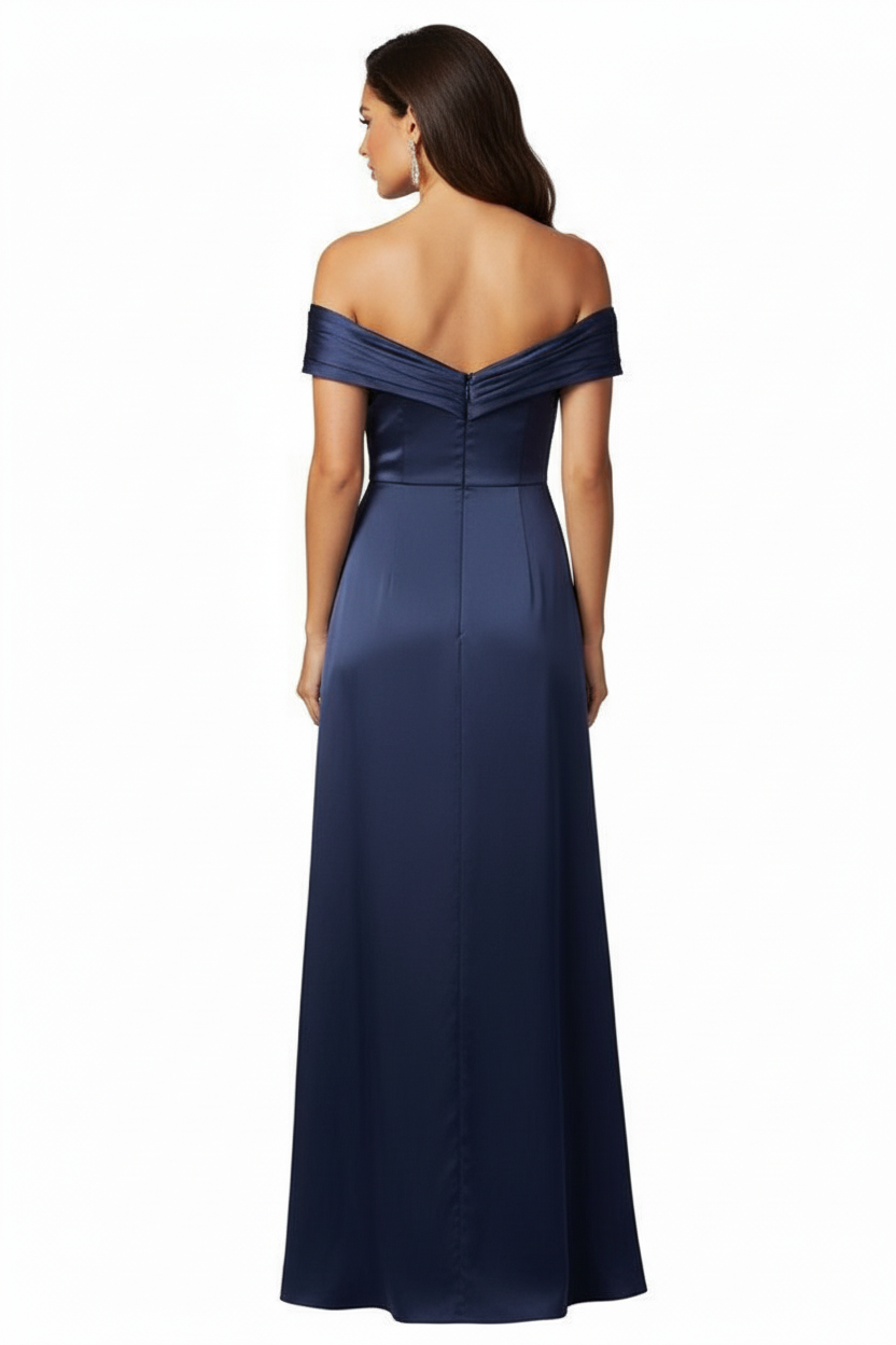 224431 Satin NAVY Gown