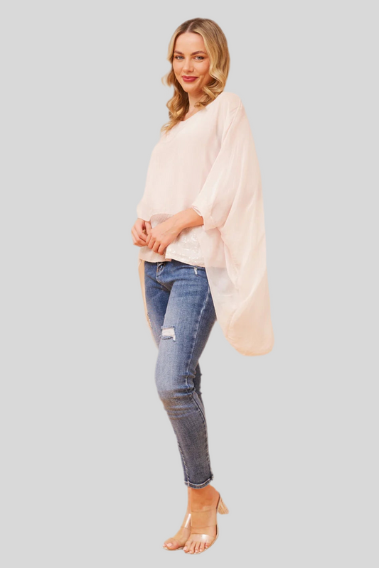 Carly Sequin Trim top