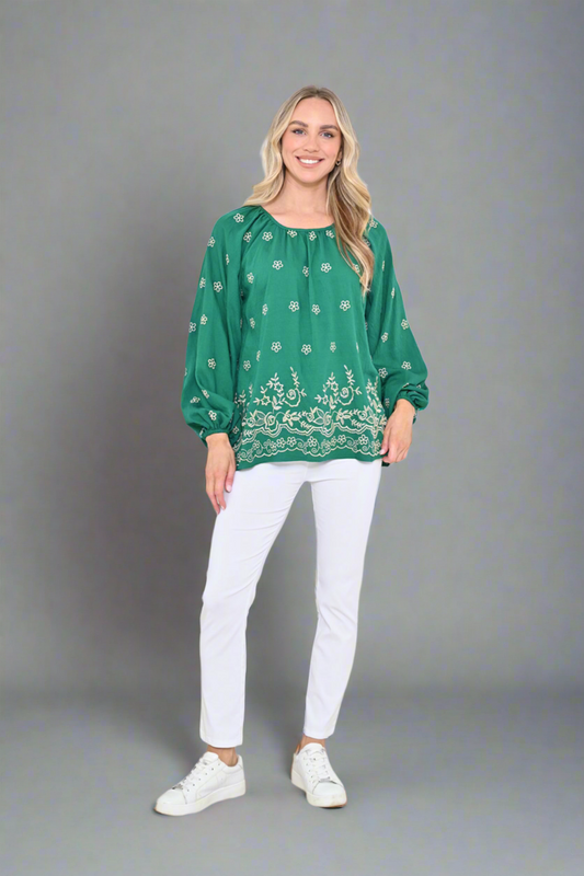 Long Sleeve Green Top