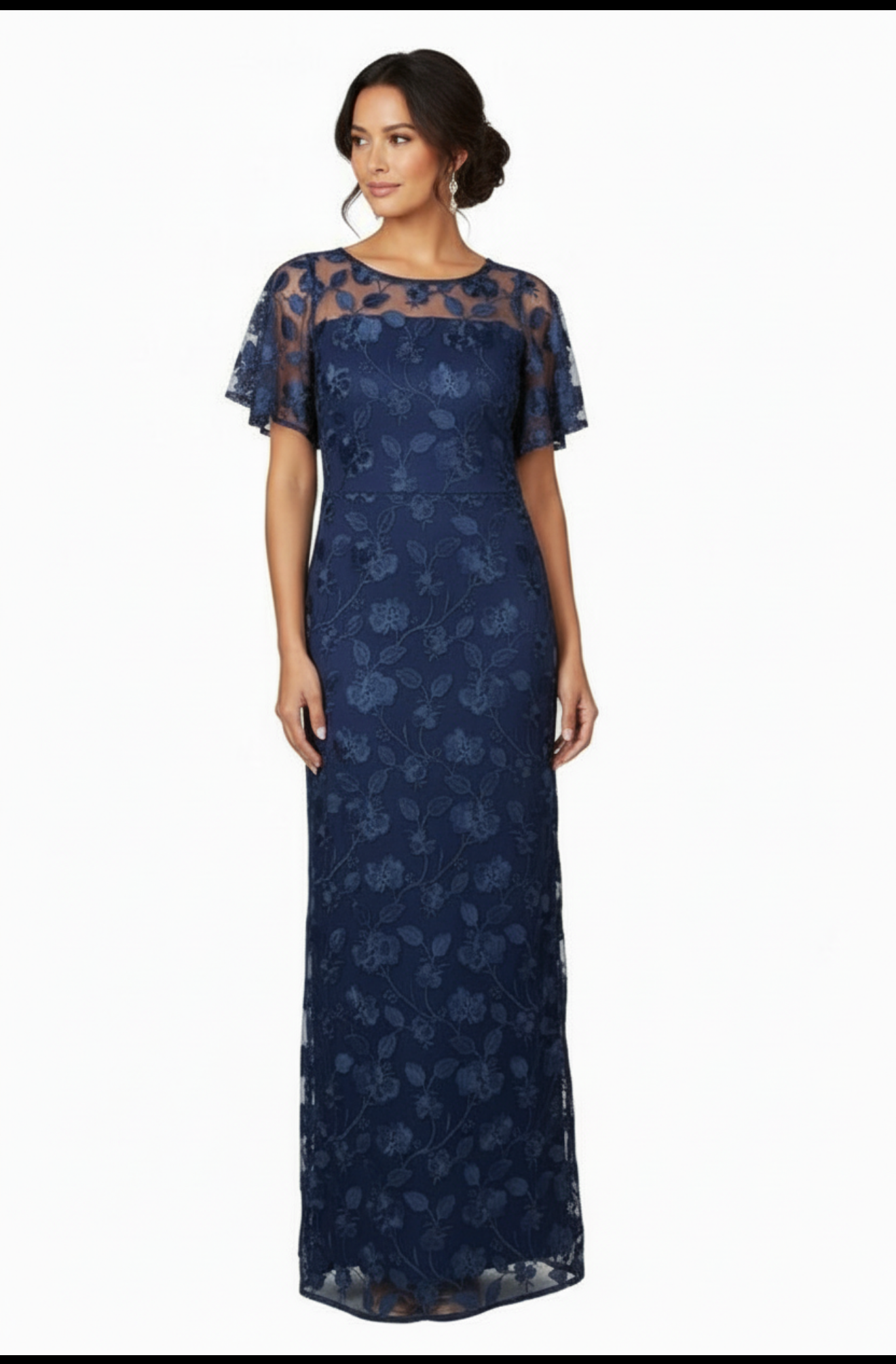 225310 Lace Bodice Gown