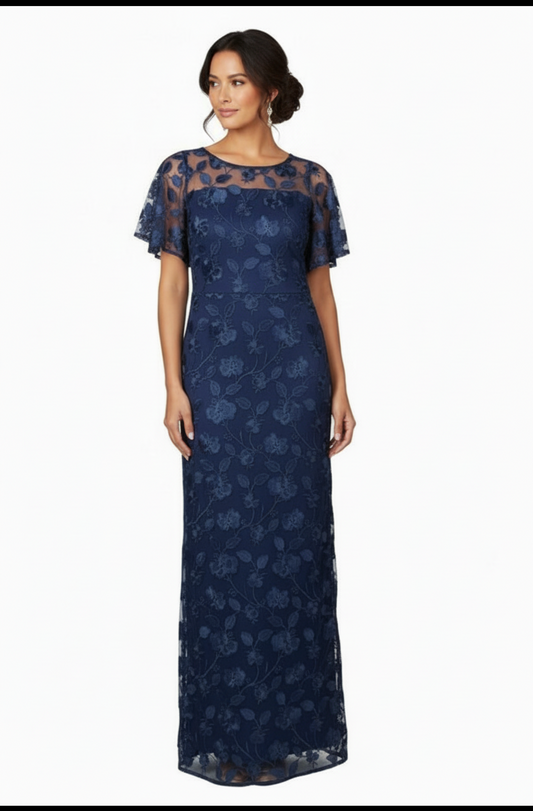 225310 Lace Bodice Gown