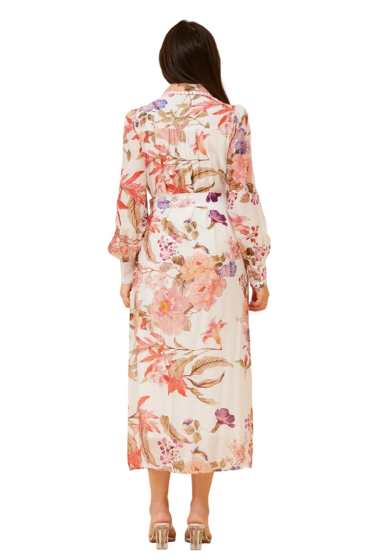 D524953 Long Sleeve Floral Dress