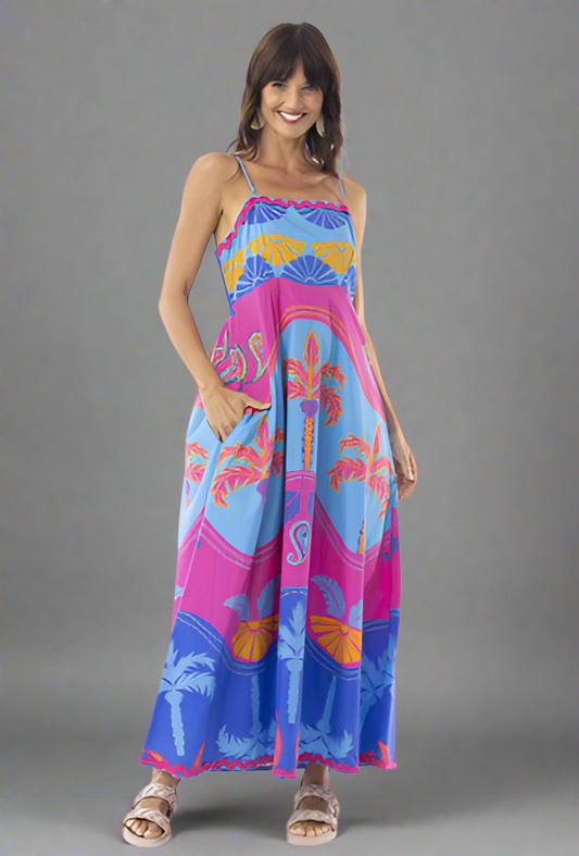 Celeste Blue Strappy Dress