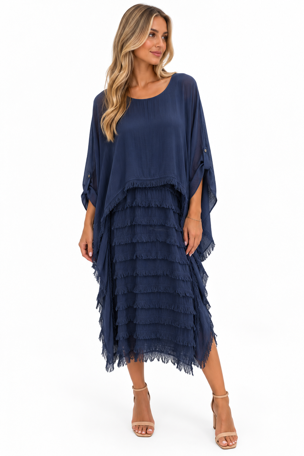 2344 Silk Layered Dress