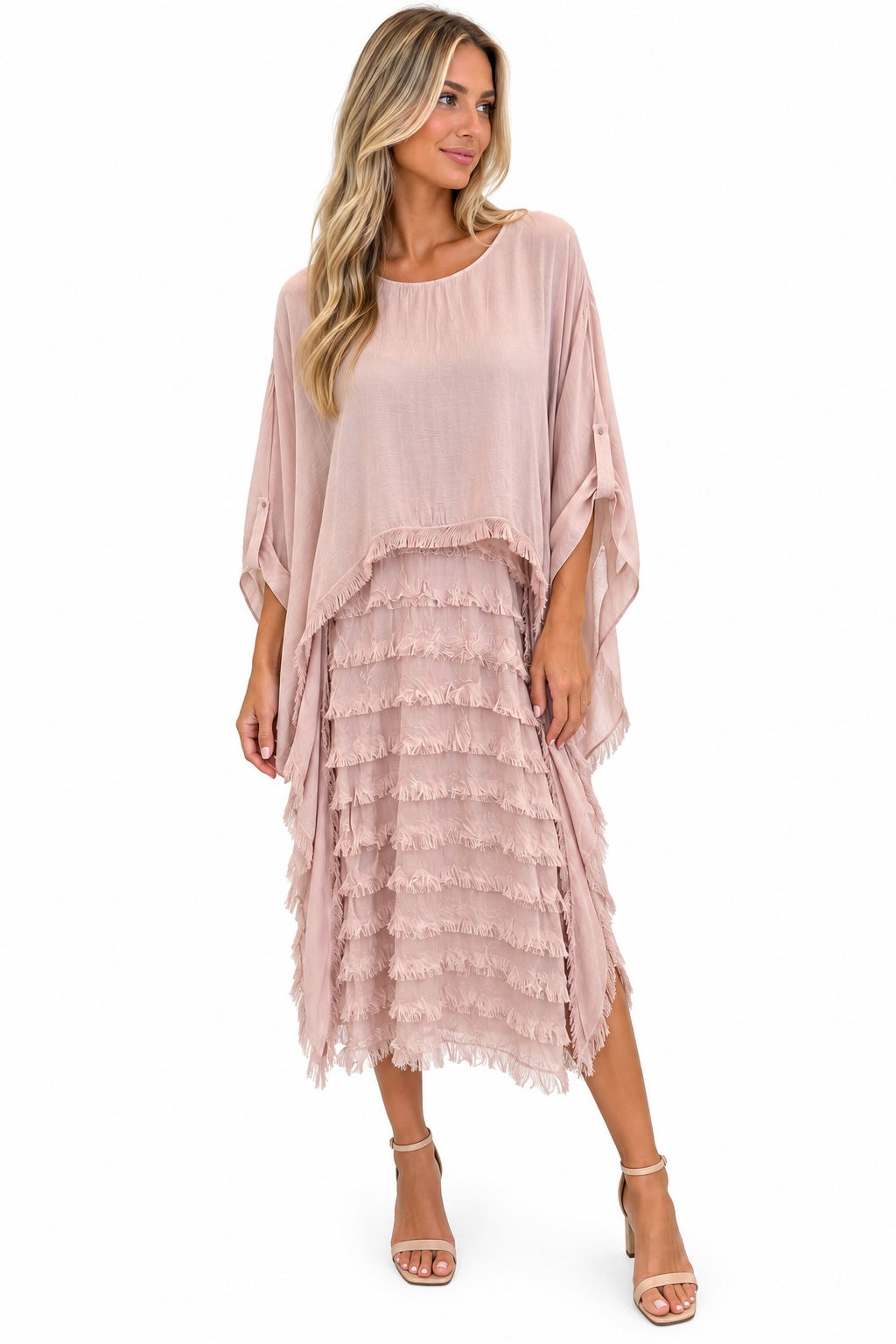 2344 Silk Layered Dress