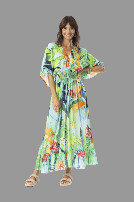 71569 Evelin Shirred waist dress