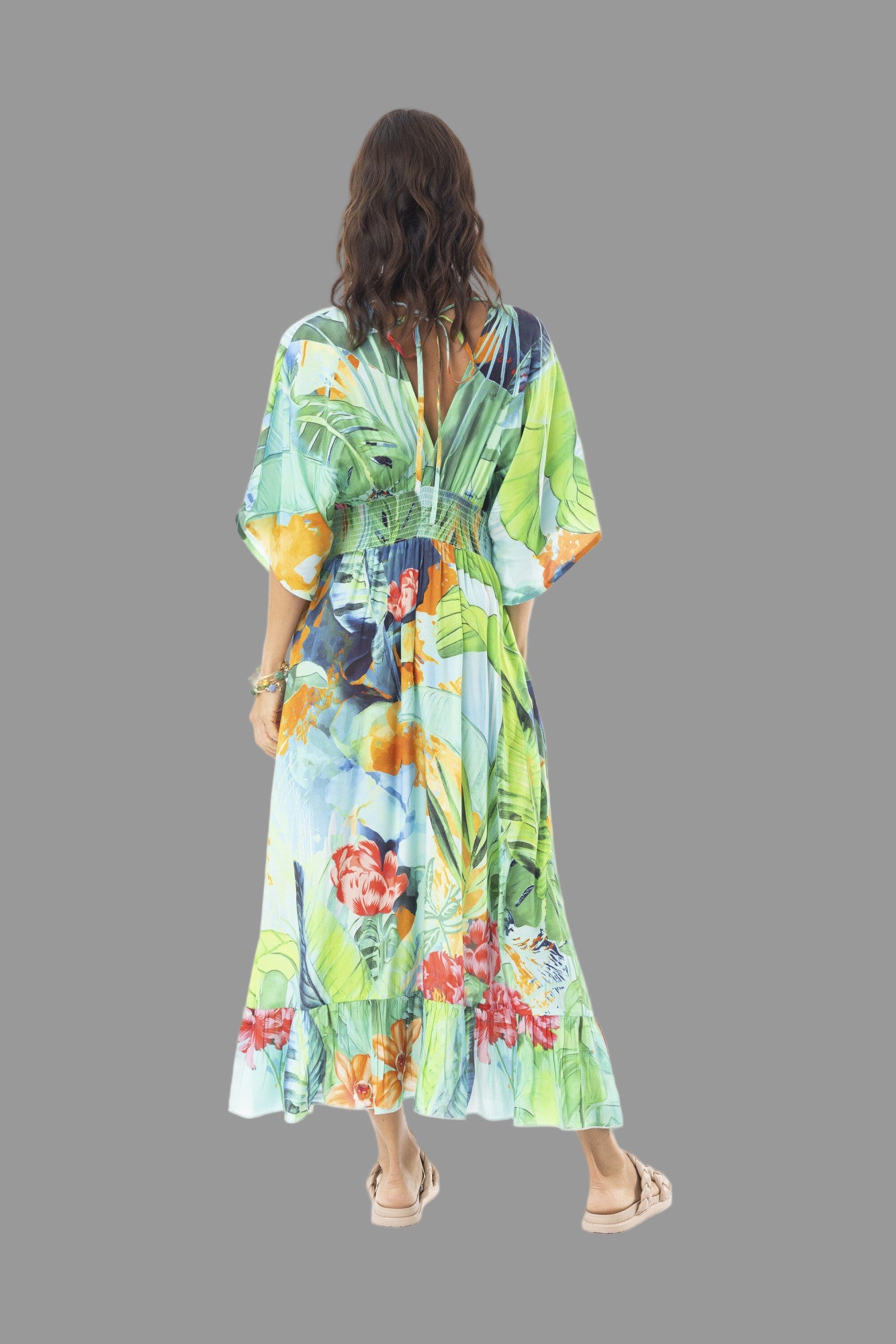 71569 Evelin Shirred waist dress