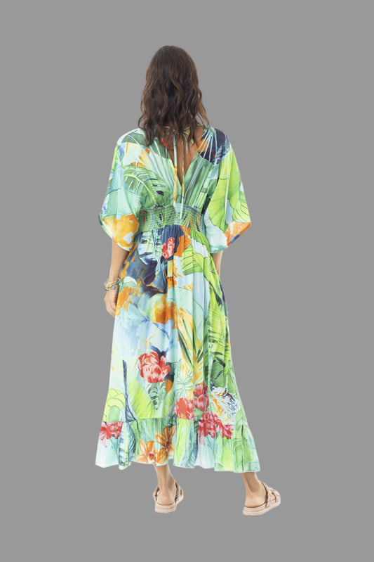 71569 Evelin Shirred waist dress