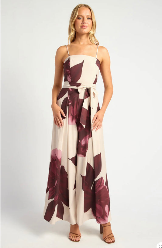 Floral Strapless Jumpsuit