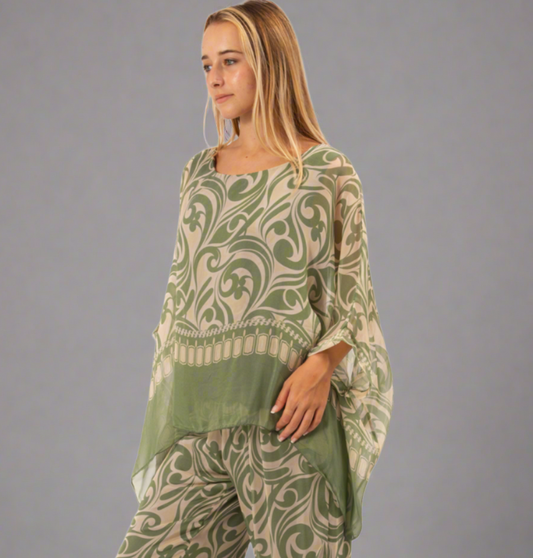 2780 Khaki Swirl Silk