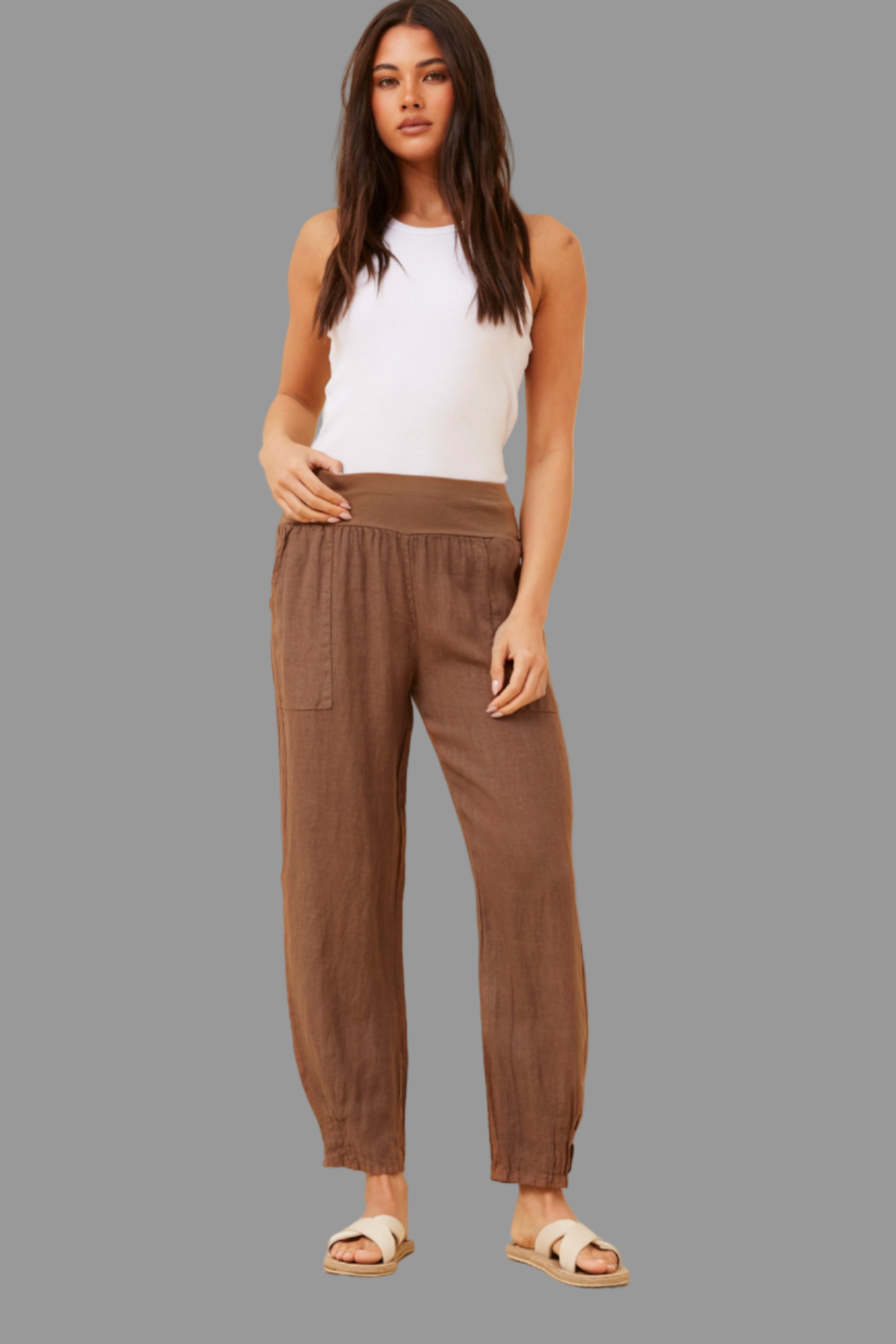 Linen Pant Chocolate