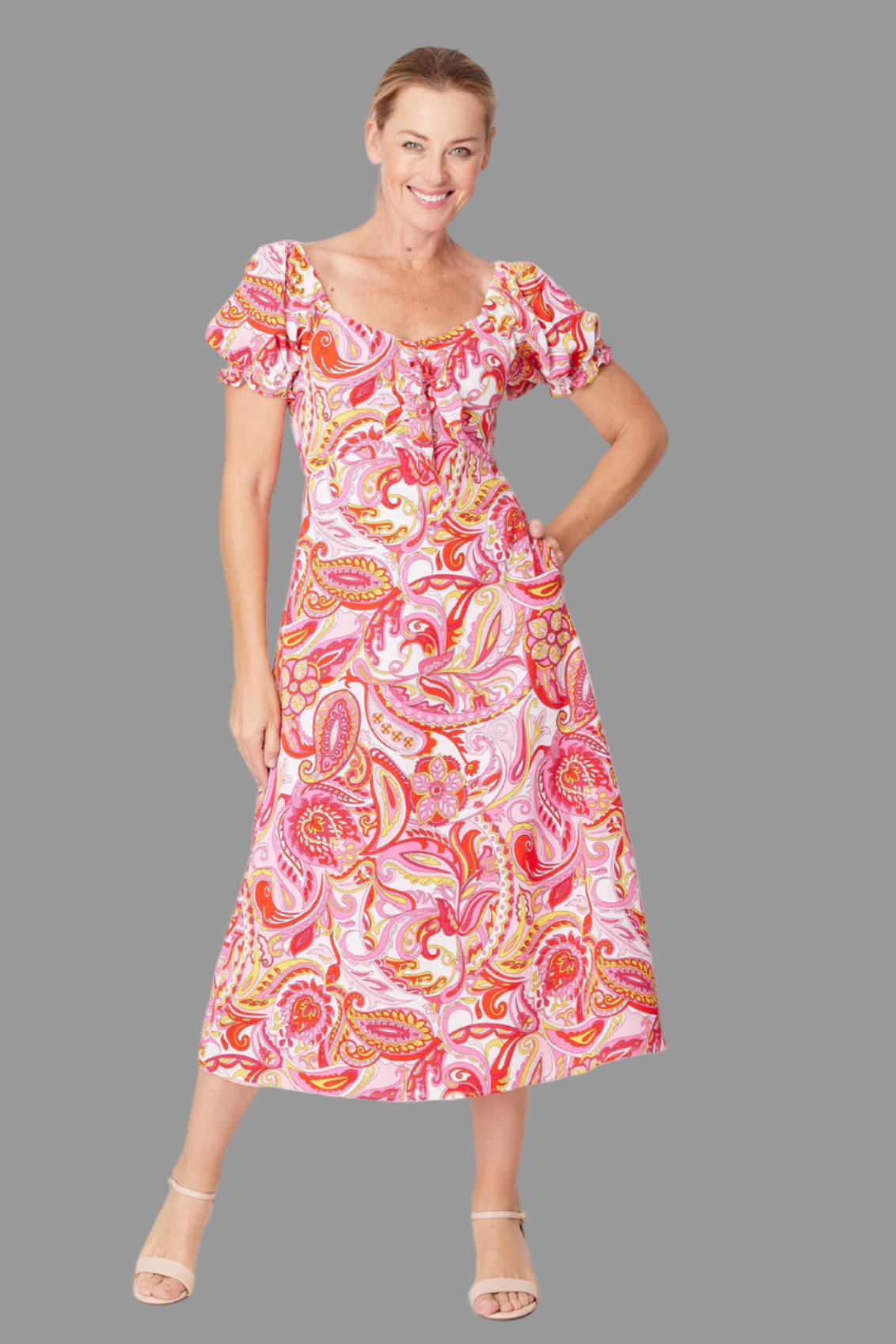 Tie Front Dress Paisley